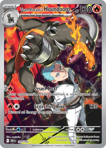 Team Rocket's Houndoom, Pokémon card DRI 191 — Destined Rivals set