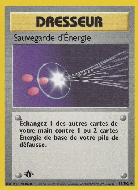 Sauvegarde d'Énergie, carte Pokémon BS 81 — extension Set de Base