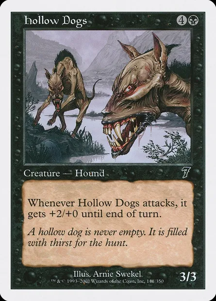 Chiens creux, carte Magic 7ED 141 — extension Septième Edition