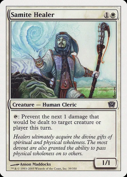 Samite Healer, Magic card 9ED 39 — Ninth Edition set
