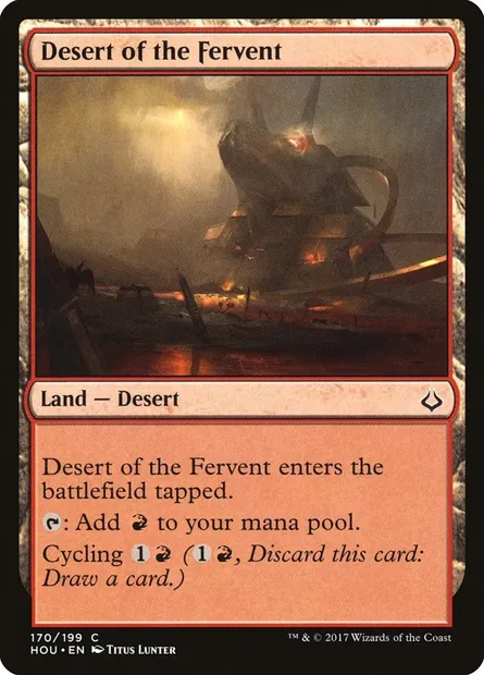Desert of the Fervent, Magic card HOU 170 — Hour of Devastation set