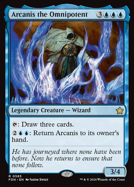 Arcanis the Omnipotent, Magic card FDN 585 — Foundations set