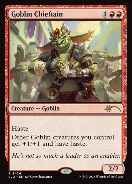 Goblin Chieftain, Magic card SLD 2424 — Secret Lair Drop set