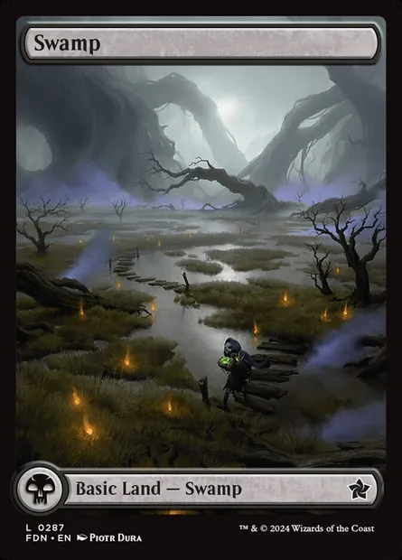 Swamp, Magic card FDN 287 — Foundations set