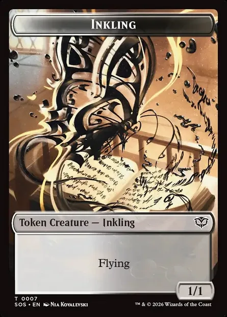 Inkling, carte Magic TSOS 7 — extension Secrets of Strixhaven Tokens