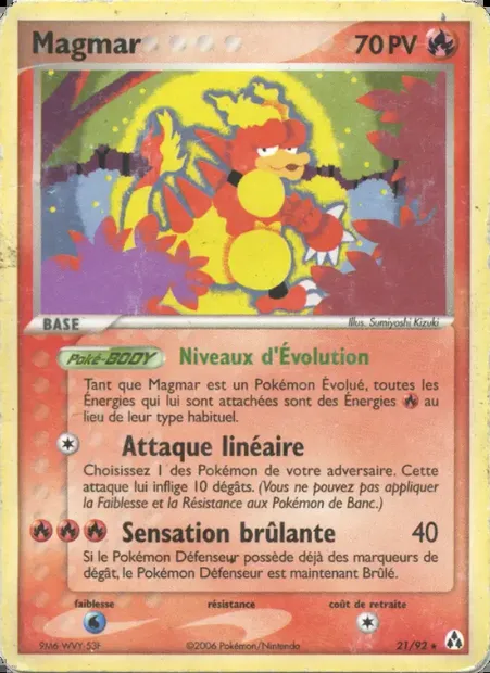 Magmar, carte Pokémon LM 21 — extension EX Créateurs de légendes