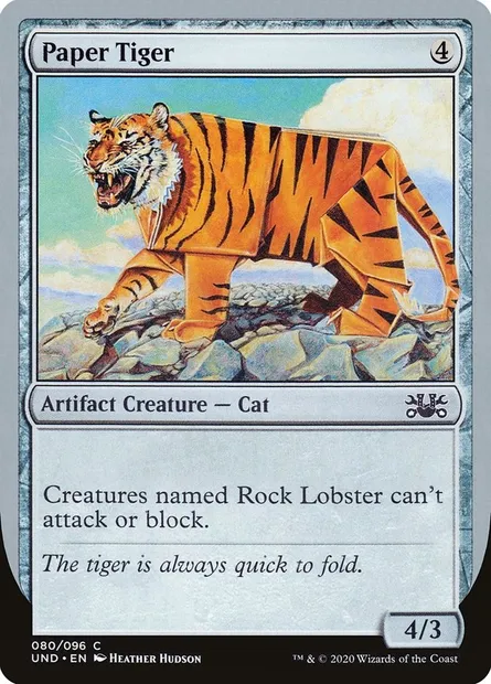 Paper Tiger, carte Magic UND 80 — extension Unsanctioned
