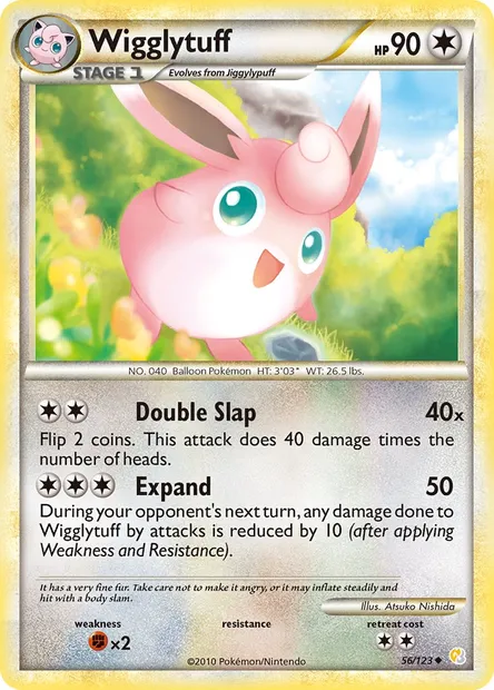 Wigglytuff, Pokémon card HS 56 — HeartGold SoulSilver set