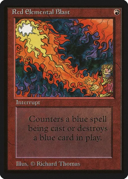 Salve élémentaire rouge, carte Magic LEB 170 — extension Limited Edition Beta