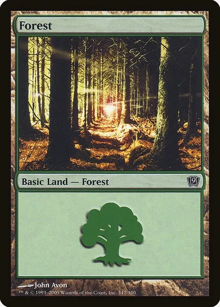 Forêt, carte Magic 9ED 347★ — extension Neuvième Edition