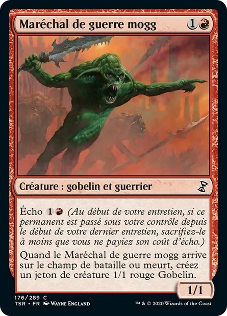 Maréchal de guerre mogg, carte Magic TSR 176 — extension Spirale Temporelle Remastered