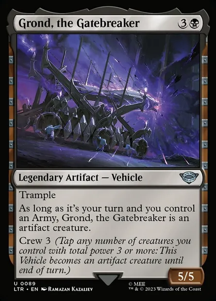 Grond, the Gatebreaker, Magic card LTR 89 — The Lord of the Rings: Tales of Middle-earth set