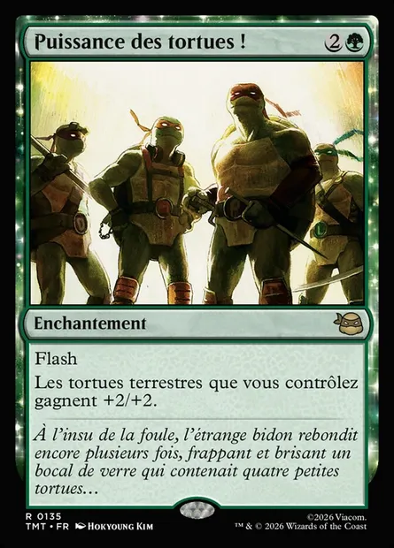 Puissance des tortues !, carte Magic TMT 135 — extension Teenage Mutant Ninja Turtles