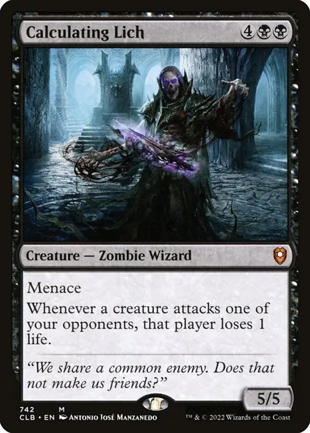 Calculating Lich, Magic card CLB 742 — Commander Legends: Battle for Baldur's Gate set