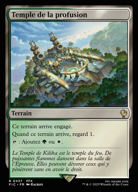 Temple de la profusion, carte Magic FIC 437 — extension Final Fantasy Commander