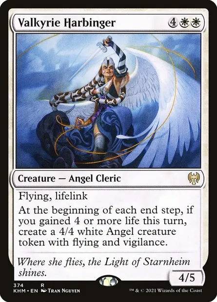 Valkyrie Harbinger, Magic card KHM 374 — Kaldheim set