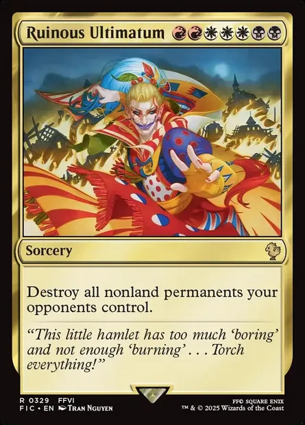 Ruinous Ultimatum, Magic card FIC 329 — Final Fantasy Commander set