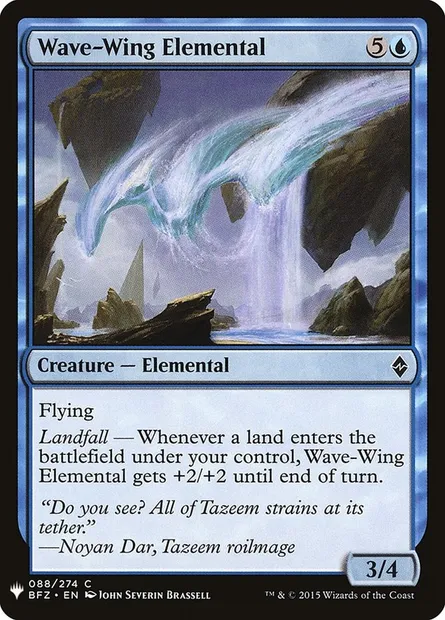Wave-Wing Elemental, Magic card PLST BFZ-88 — The List set