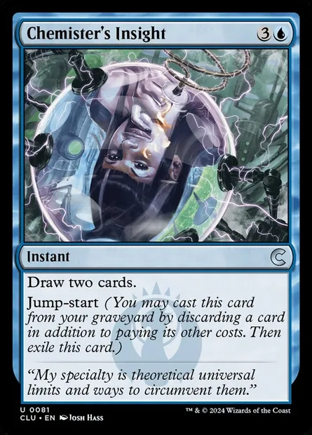 Chemister's Insight, Magic card CLU 81 — Ravnica: Clue Edition set