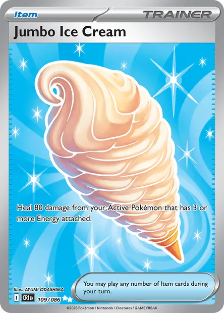 Jumbo Ice Cream, Pokémon card CRI 109 — Chaos Rising set