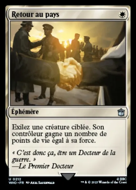 Retour au pays, carte Magic WHO 212 — extension Doctor Who