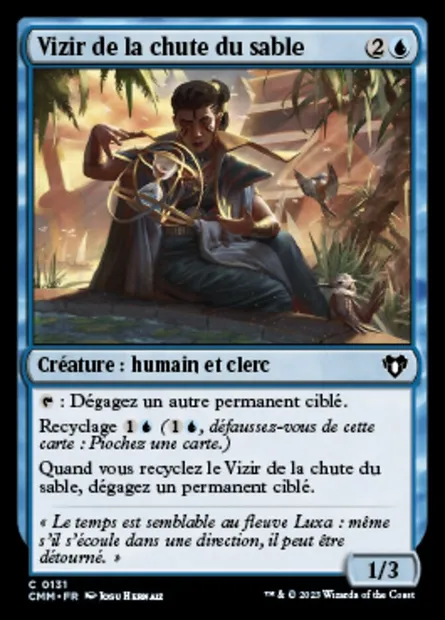 Vizir de la chute du sable, carte Magic CMM 131 — extension Commander Masters