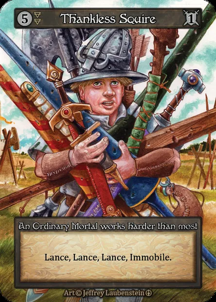 Thankless Squire, carte Sorcery ATH 098 — extension Arthurian Legends