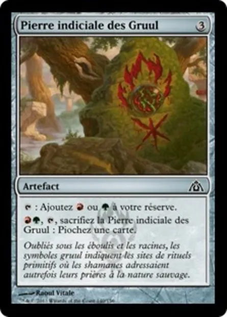 Pierre indiciale des Gruul, carte Magic DGM 140 — extension Le labyrinthe du dragon