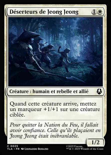 Déserteurs de Jeong Jeong, carte Magic TLA 25 — extension Avatar: The Last Airbender