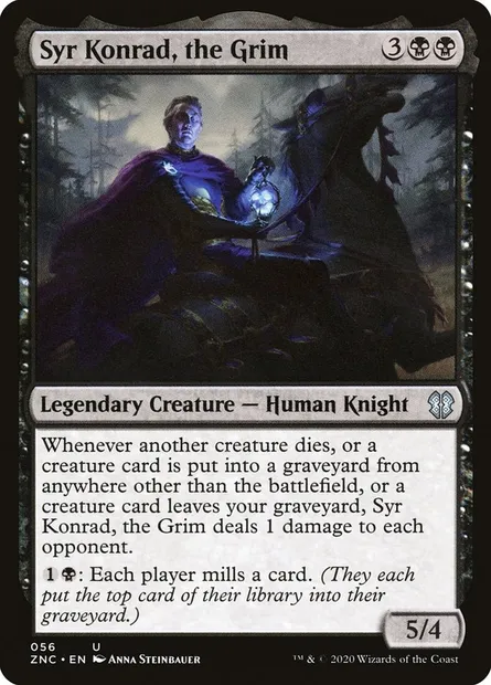 Syr Konrad, the Grim, Magic card ZNC 56 — Zendikar Rising Commander set