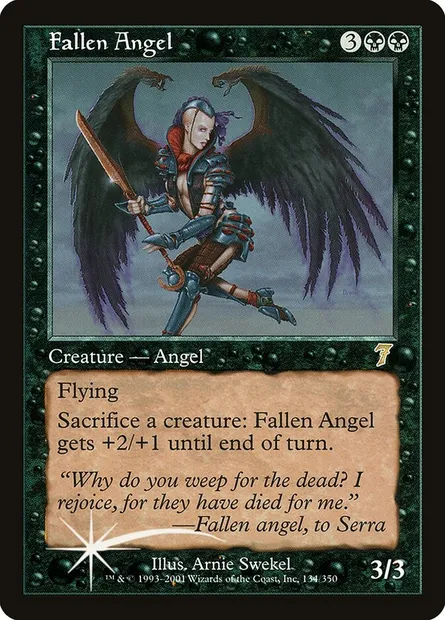 Fallen Angel, Magic card 7ED 134★ — Seventh Edition set