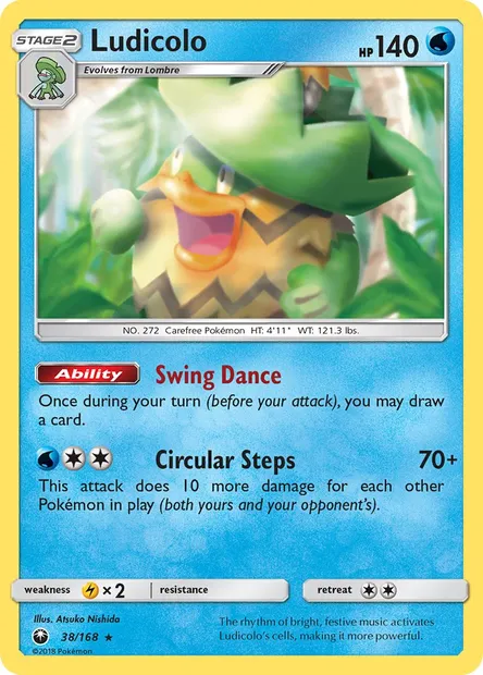 Ludicolo, Pokémon card CES 38 — Celestial Storm set