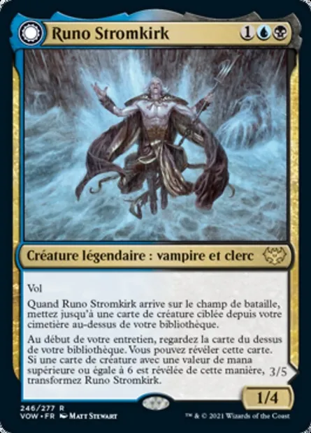 Runo Stromkirk // Krothuss, seigneur des profondeurs, carte Magic VOW 246 — extension Innistrad : noce écarlate