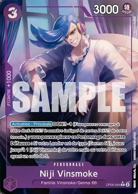 Niji Vinsmoke, carte One Piece OP06-064 — extension ONE PIECE CARD THE BEST