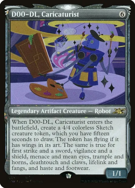D00-DL, Caricaturist, Magic card UNF 525 — Unfinity set