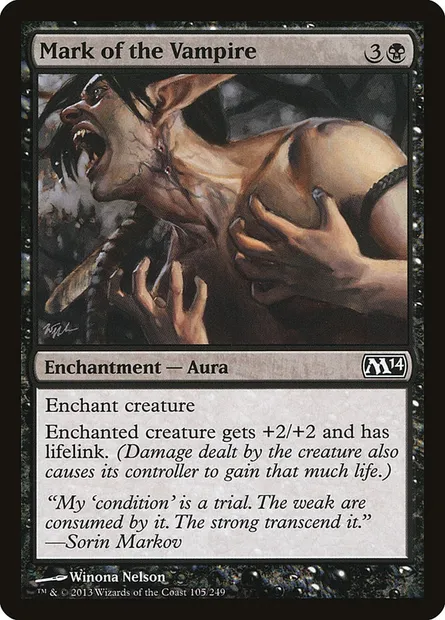 Mark of the Vampire, Magic card M14 105 — Magic 2014 set