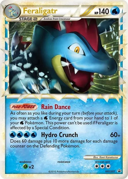 Aligatueur, carte Pokémon HGSS 07 — extension Promo HGSS