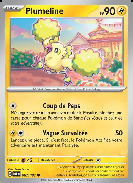 Plumeline, carte Pokémon PAR 067 — extension Faille Paradoxe