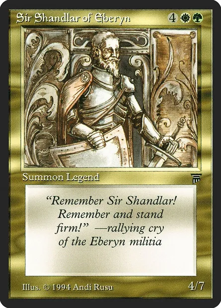 Sir Shandlar of Eberyn, carte Magic LEG 257 — extension Legends