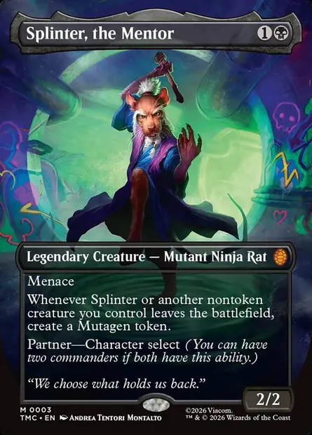 Splinter, the Mentor, Magic card TMC 3 — Teenage Mutant Ninja Turtles Eternal set