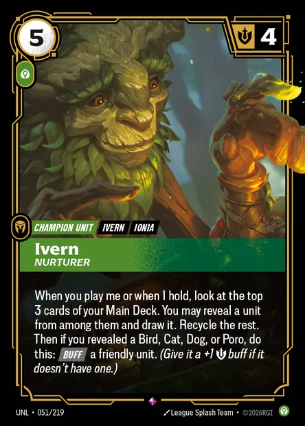 Ivern, Riftbound card UNL 051 — Unleashed set