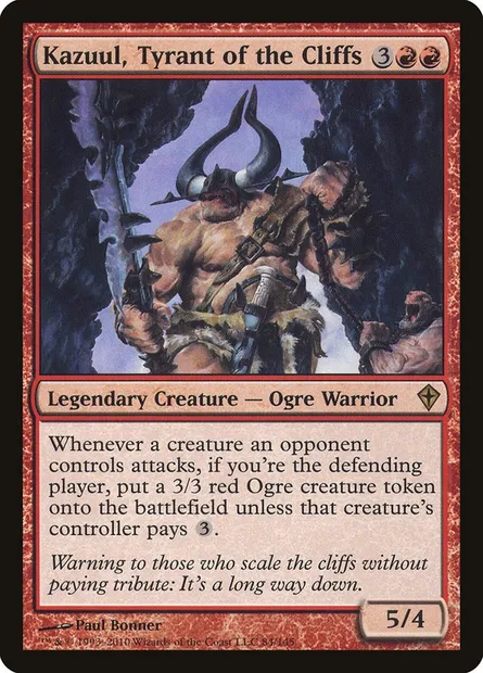 Kazuul, Tyrant of the Cliffs, Magic card WWK 84 — Worldwake set