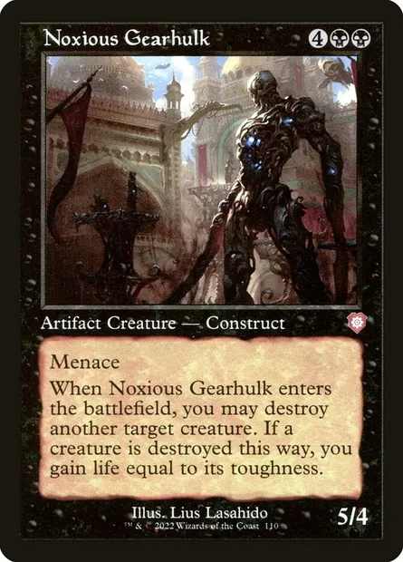 Noxious Gearhulk, Magic card BRC 110 — The Brothers' War Commander set
