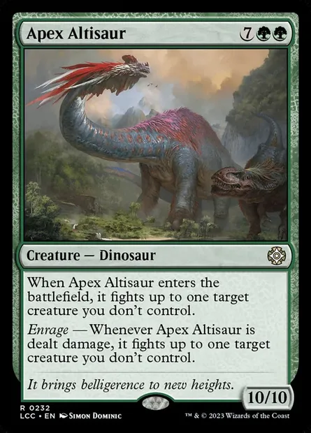 Apex Altisaur, Magic card LCC 232 — The Lost Caverns of Ixalan Commander set