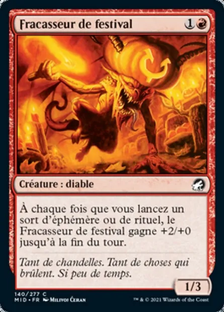 Fracasseur de festival, carte Magic MID 140 — extension Innistrad : chasse de minuit