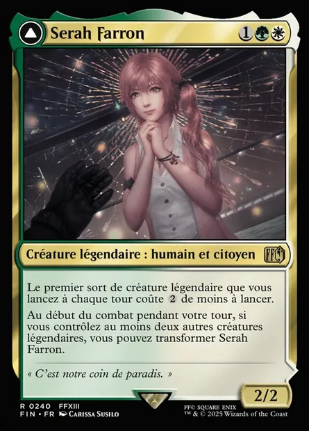 Serah Farron // Crystallized Serah, carte Magic FIN 240 — extension Final Fantasy