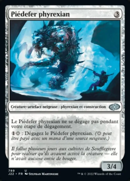Piédefer phyrexian, carte Magic J22 789 — extension Jumpstart 2022