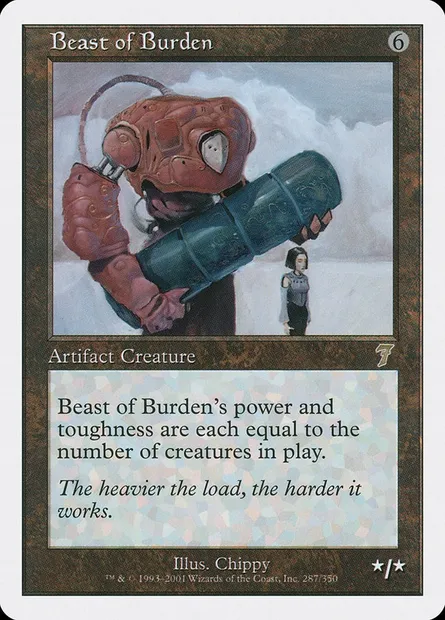 Bête de somme, carte Magic 7ED 287 — extension Septième Edition