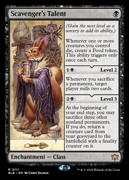 Scavenger's Talent, Magic card PBLB 111p — Bloomburrow Promos set