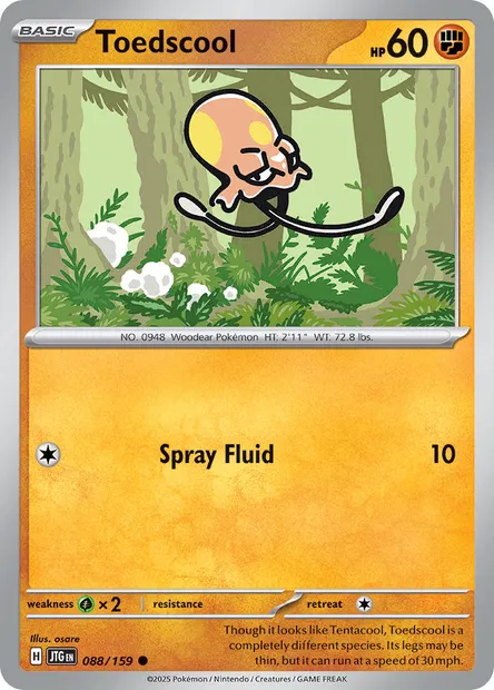 Toedscool, Pokémon card JTG 088 — Journey Together set
